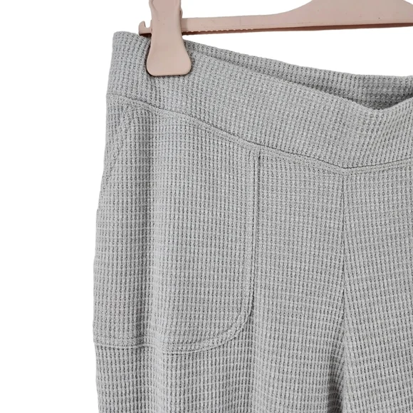 Gilly Hicks Women's Light Gray Dreamworthy Waffle Wide-Leg Pants - XL - Picture 3 of 7